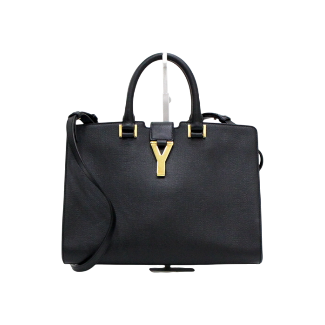 IT2AMTA4MLSH Saint Laurent Black Cabas Chyc Small Tote & Shoulder Bag with Gold Logo