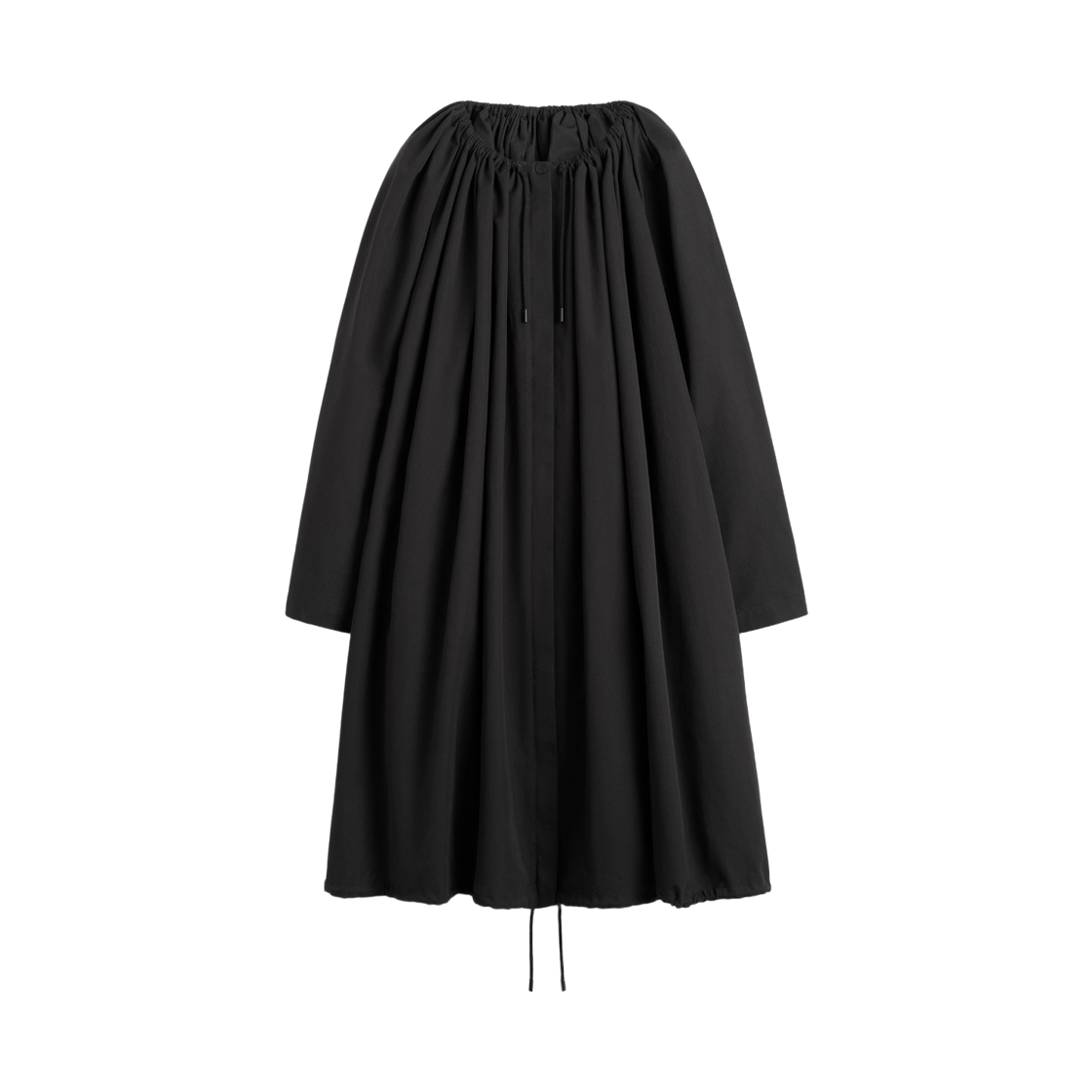 254-WRO0248-FB0509-001 (W) Toteme Gathered Parachute Coat Black