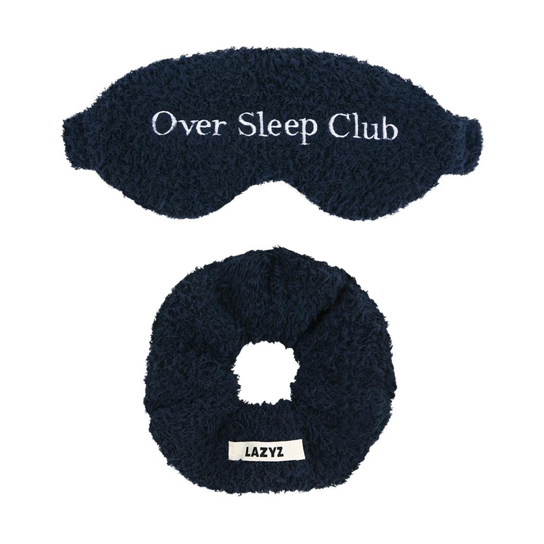 8888888888912 LAZYZ Sweet Dream Fluffy Sleep Mask & Scrunchie Set (Navy)