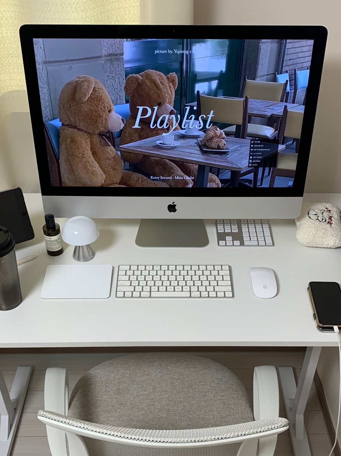 Apple Magic Trackpad Multi-Touch Surface White (Korean Ver.), Apple Magic Mouse Multi-Touch Surface White (Korean Ver.) 착용 스타일