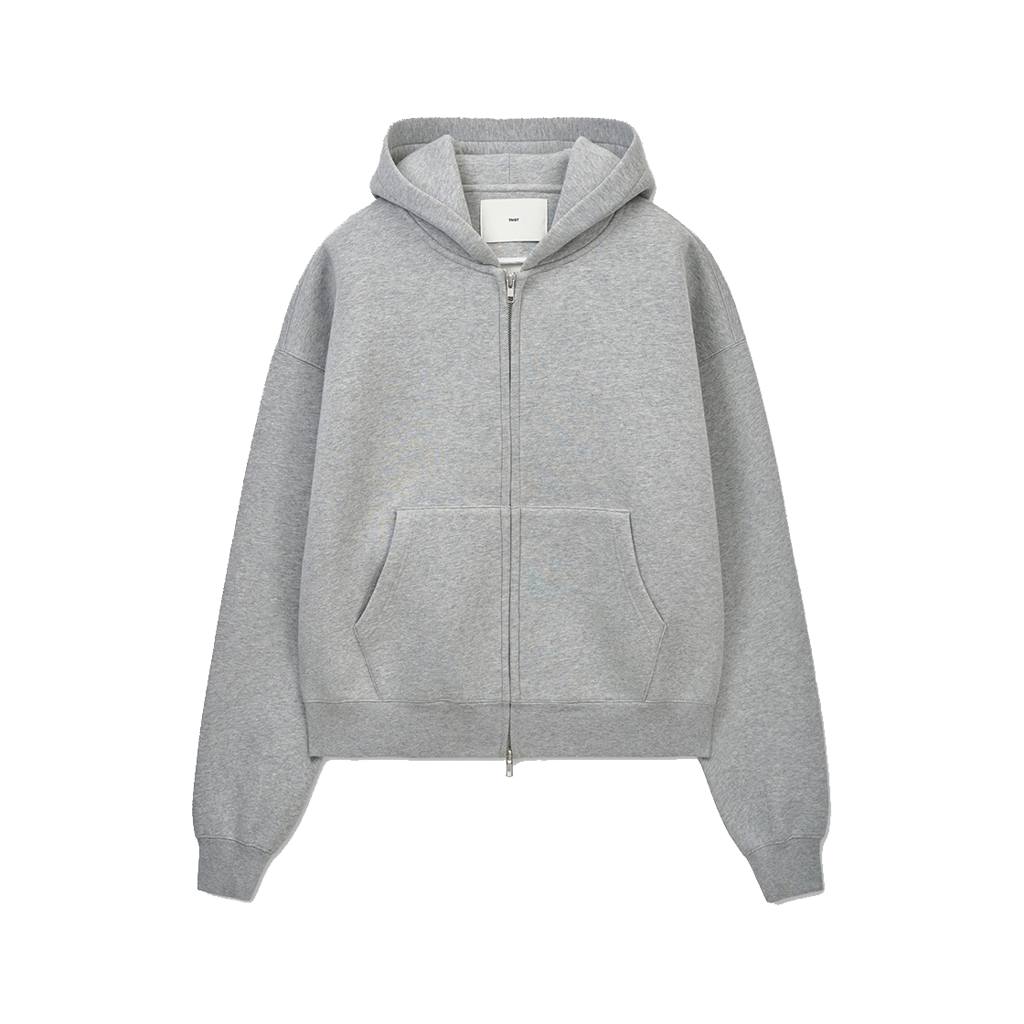 TNTS6E101G2 TNGT Oversize Hoodie Zip-Up Melange Grey