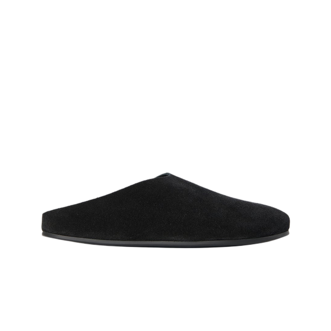 (W) 더 로우 허드슨 슬라이드 스웨이드 블랙((W) The Row Hudson Slide in Suede Black)