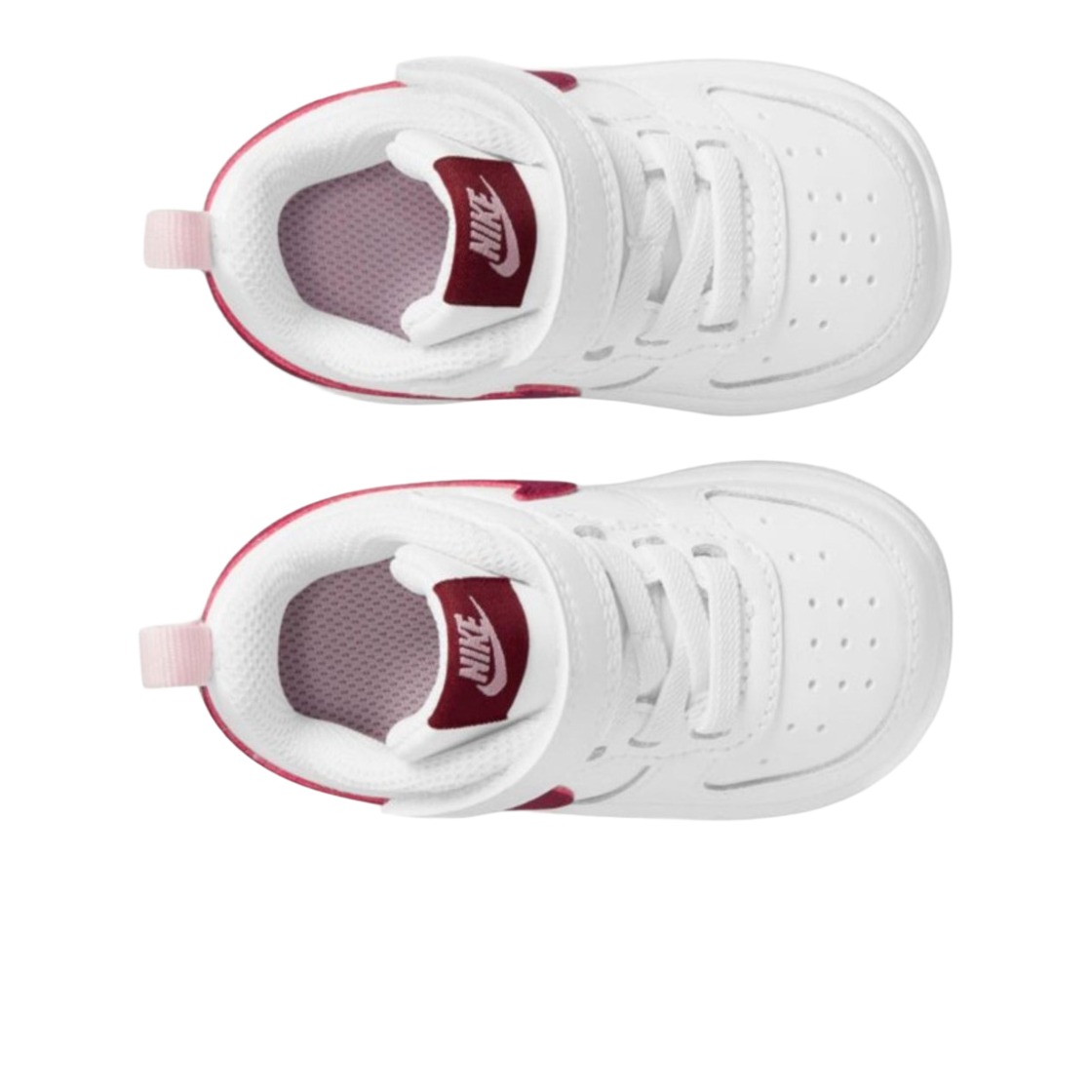 (TD) 나이키 코트 버로우 로우 2 화이트 레드((TD) Nike Court Borough Low 2 White Red) - 2