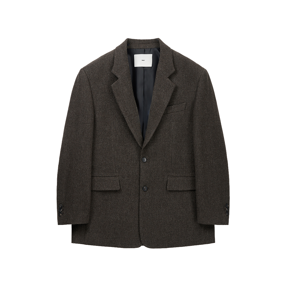 티엔지티 우먼 오버사이즈 울 체크 자켓 브라운(TNGT W Oversize Wool Check Jacket Brown)