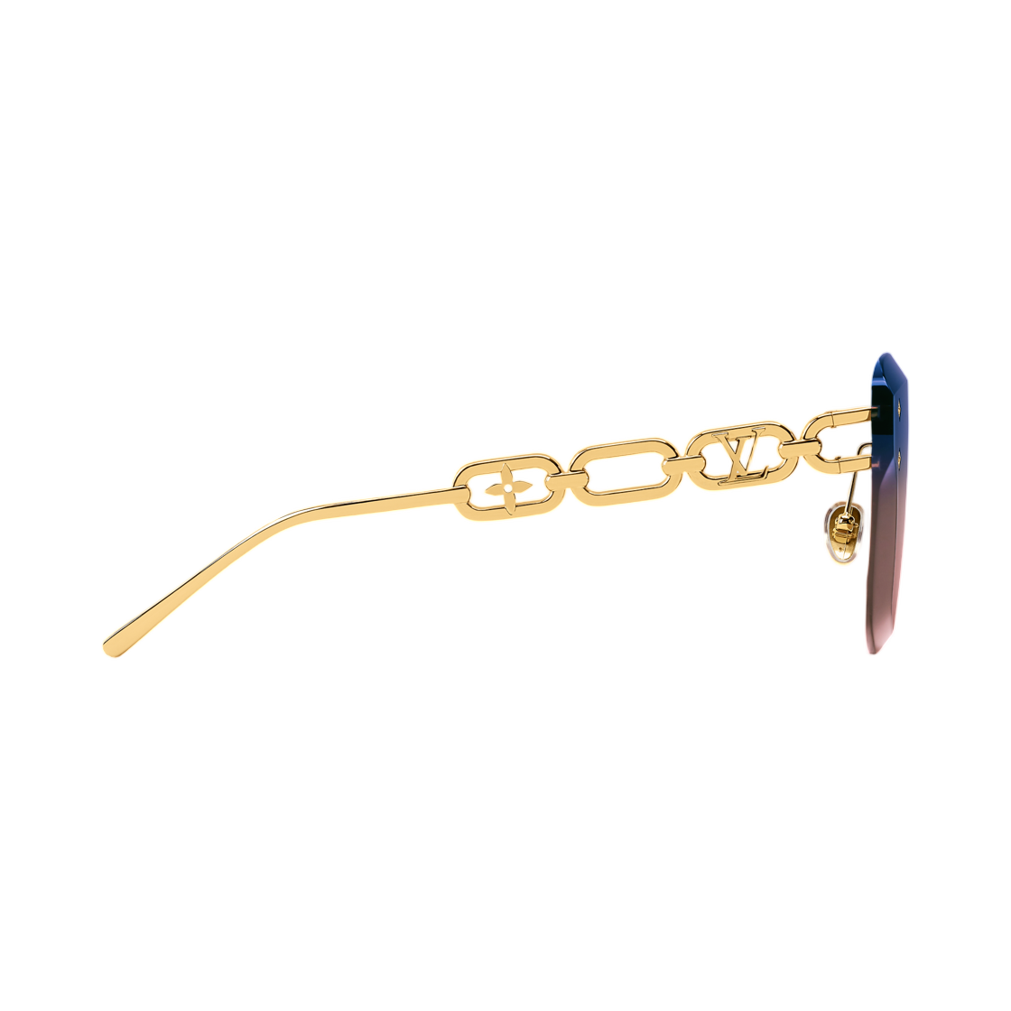 (W) 루이비통 LV 주얼 캣 아이 선글라스 그라디언트 블루 핑크 골드((W) Louis Vuitton LV Jewel Cat Eye Sunglasses Gradient Blue Pink Gold) - 2
