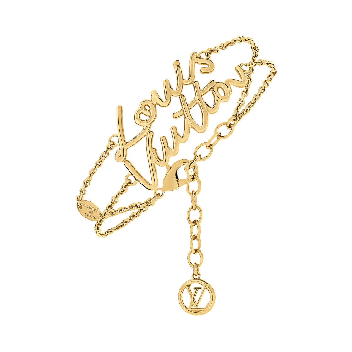 (W) 루이비통 LV 스크립트 브레이슬릿 골드((W) Louis Vuitton LV Script Bracelet Gold) - 2