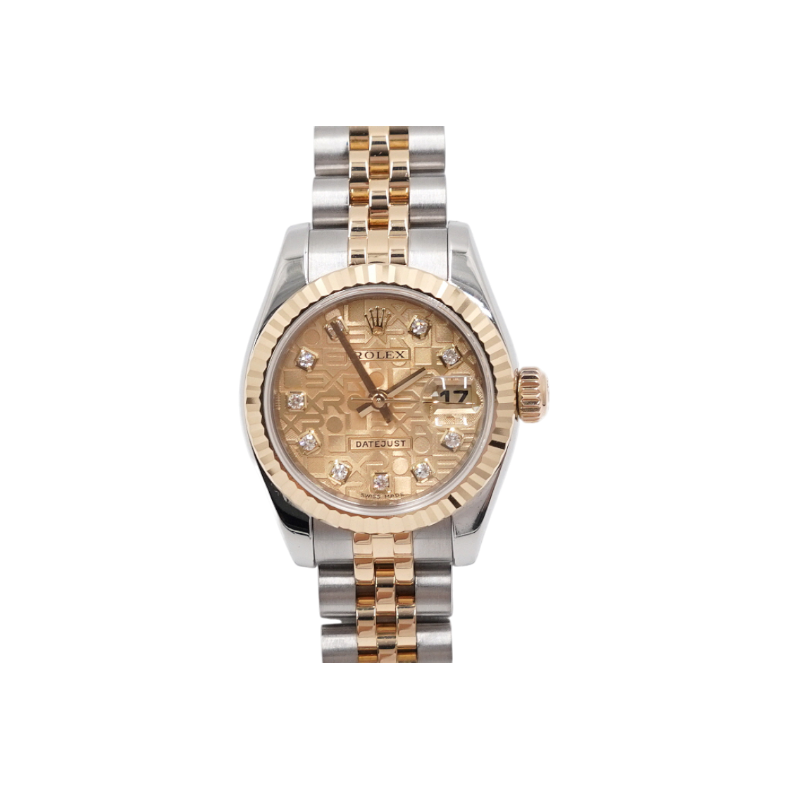 IT4WWEQR58I8 Rolex Datejust 26mm Women's Watch in 18K Gold and Diamond Jubilee Dial