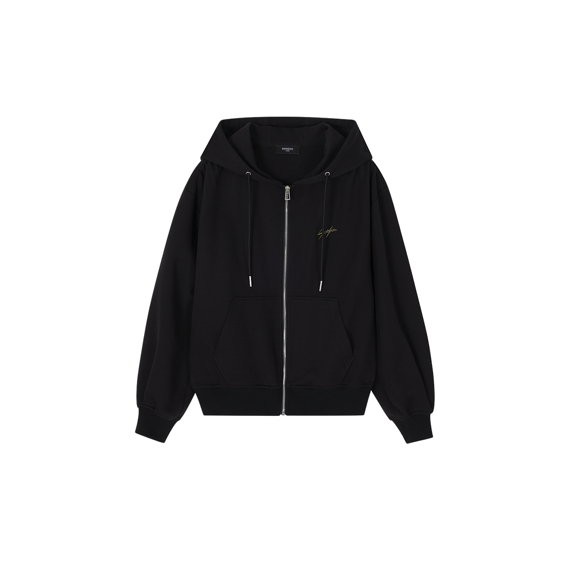 WH5TS519BK (W) SONGZIO Crossing Strokes Painted Zip Up Black