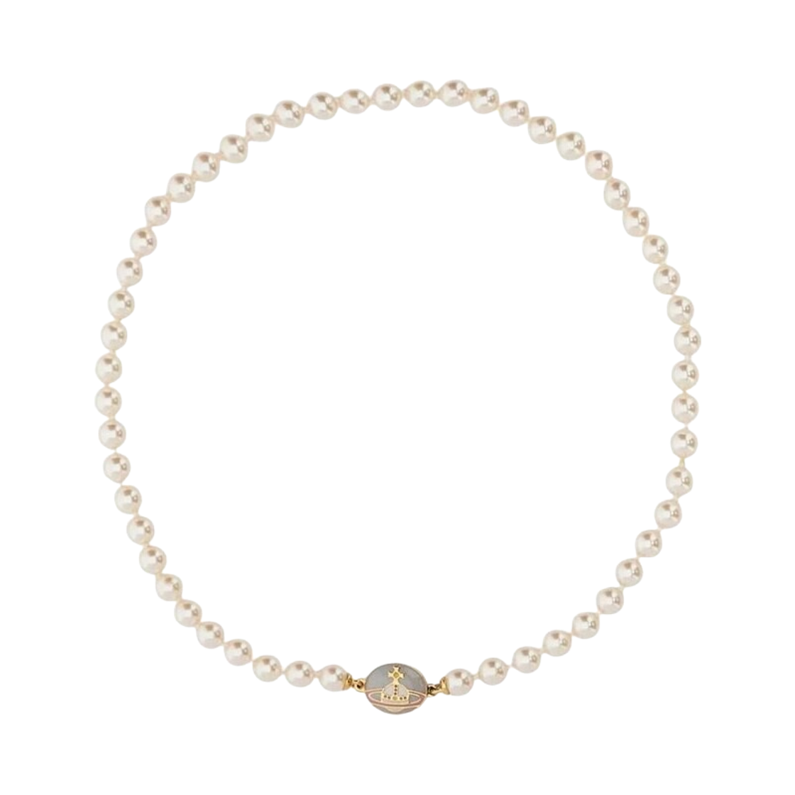 63030020-02R919 Vivienne Westwood Loelia Necklace White