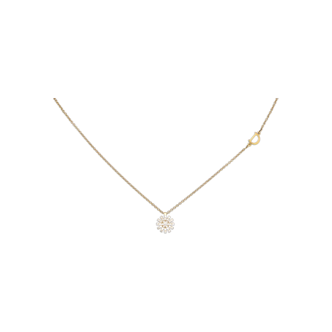 ITMUCHOWK7HC DAMIANI Margherita 18K Rose Gold Necklace with 0.17 Carat Diamond - 8mm