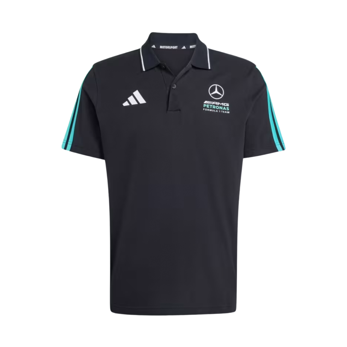 KE8165 Adidas x Mercedes AMG Petronas F1 Team DNA Polo Black Semi Mint Rush - KR Sizing (Non Marking Ver.)
