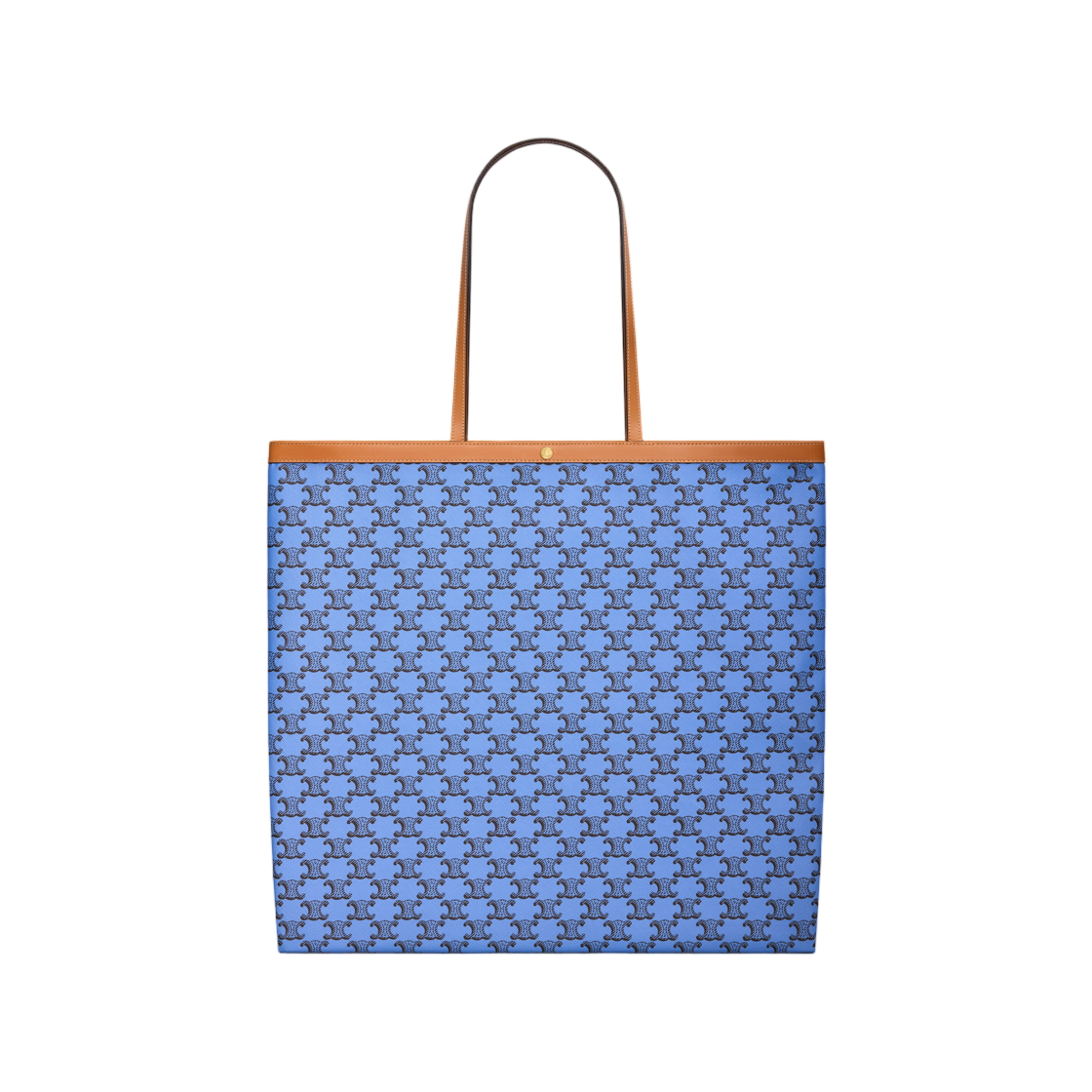 123842O90-07AI Celine Large Flat Shopper in Triomphe Canvas Blue Black