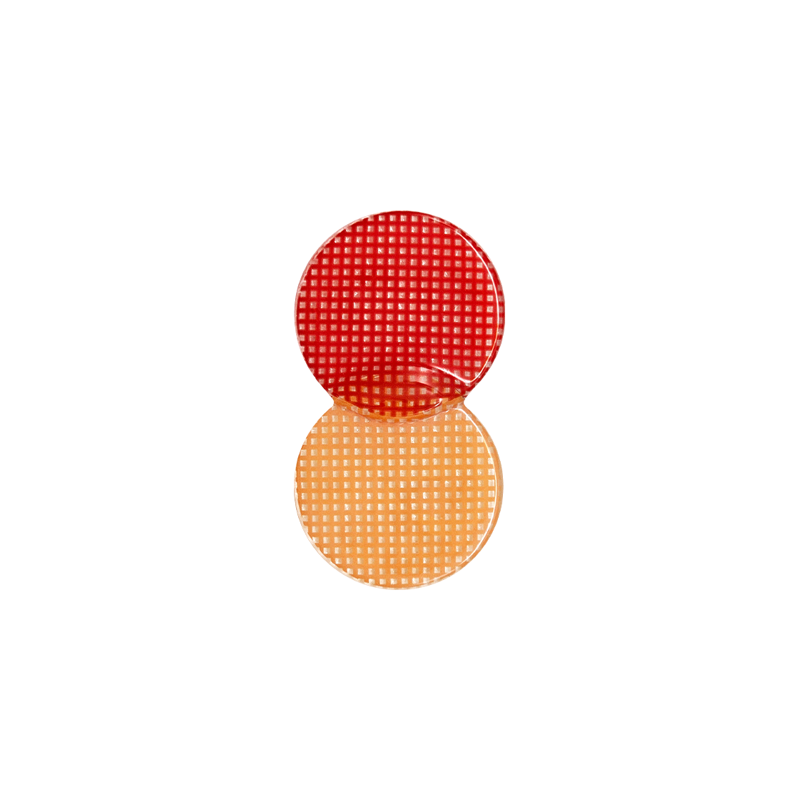 에딩 체키 수저받침 레드&피치(Eding Checky Cutlery Rest Red and Peach) - 1