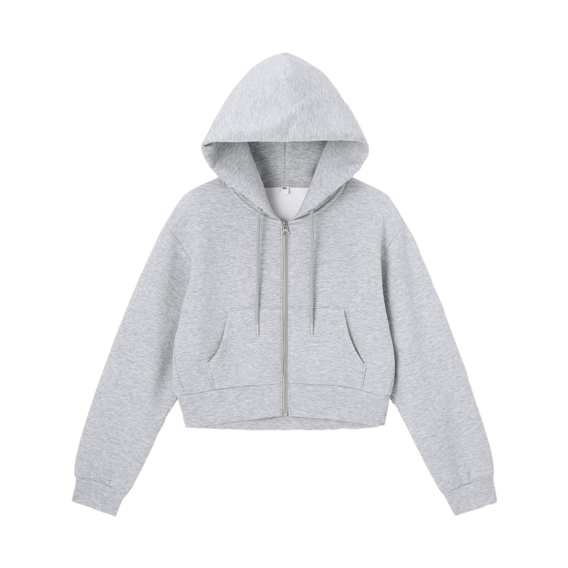 (W) GU 퍼프 스웨트 풀집 파카 그레이((W) GU Puff Sweat Full Zip Parka Gray) - 1