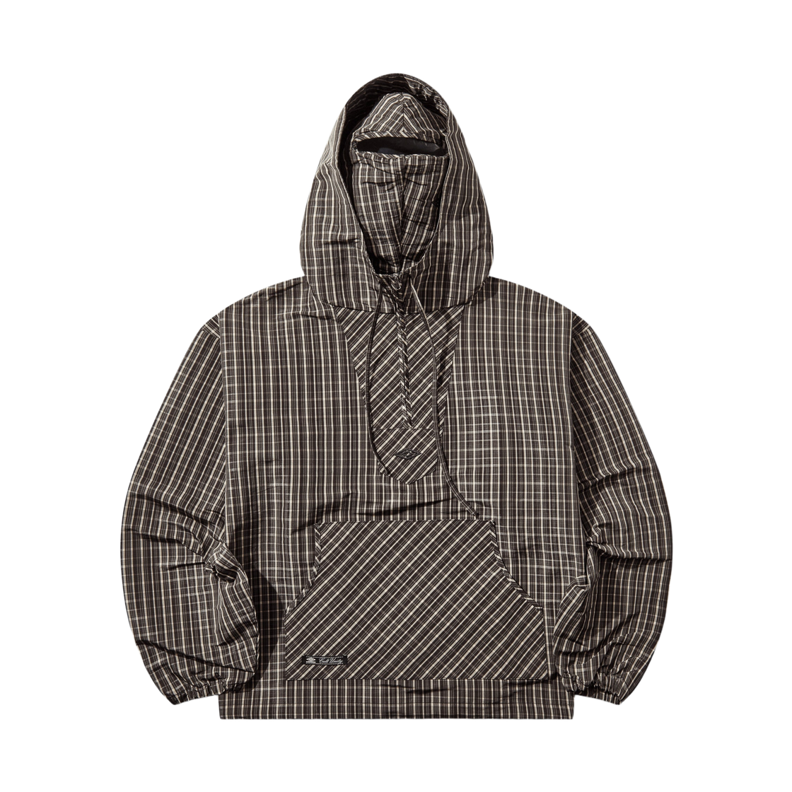 UBMW0547FA361-BEG0015 Umbro x Slam Jam Checked Masked Anorak Beige Dark Brown