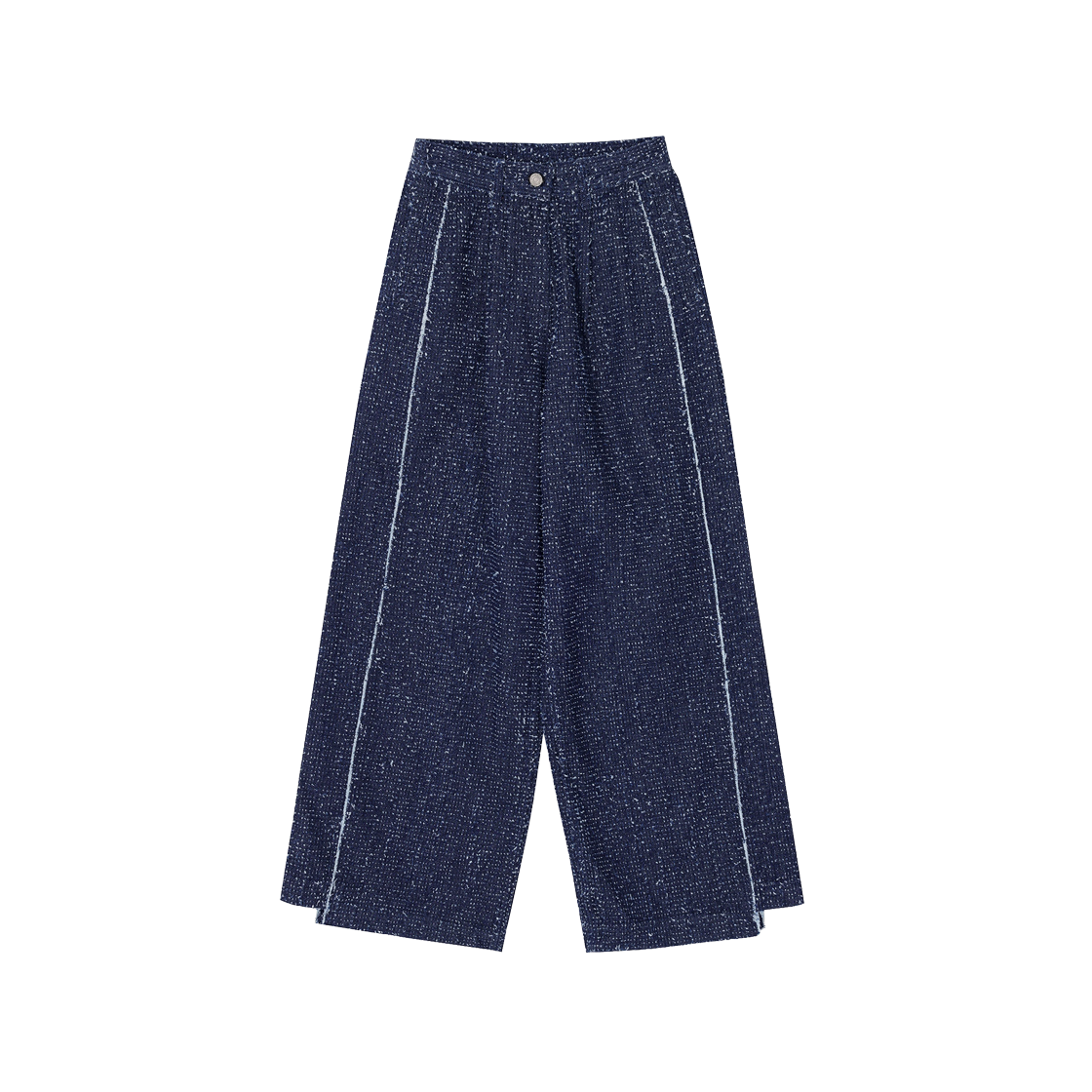 (W) 송지오 컬렉션 어시메트릭 컷 플레어 트위드 데님 블루((W) SONGZIO COLLECTION Asymmetric Cut Flare Tweed Denim Blue)