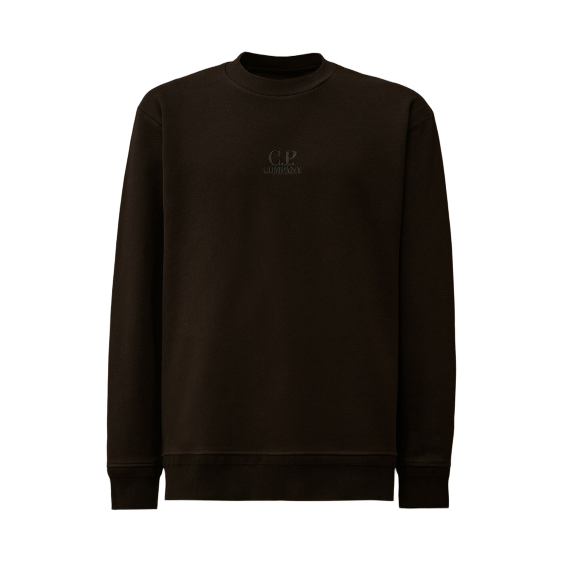 20CMSS027A005086W999 C.P. Company Diagonal Raised Fleece Crewneck Sweatshirt Black - 26SS
