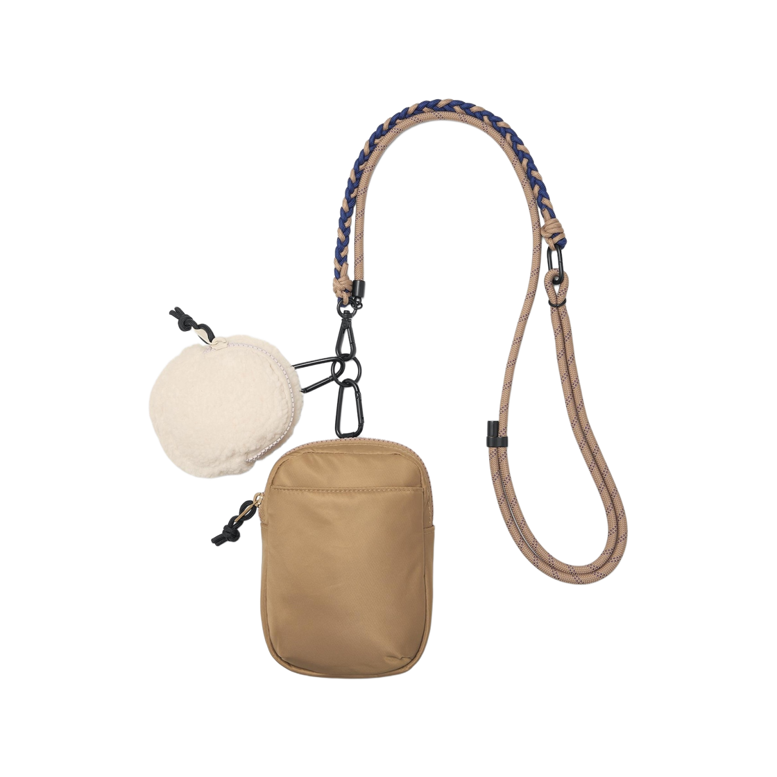 GU 카드 숄더 파우치 브라운(GU Cord Shoulder Pouch Brown)