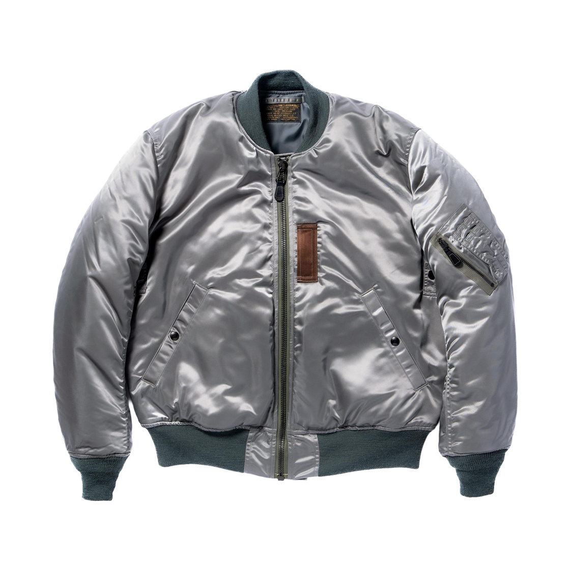 MJ24102-027 The Real McCoy's Type MA-1 Nylon Jacket Silver Gray