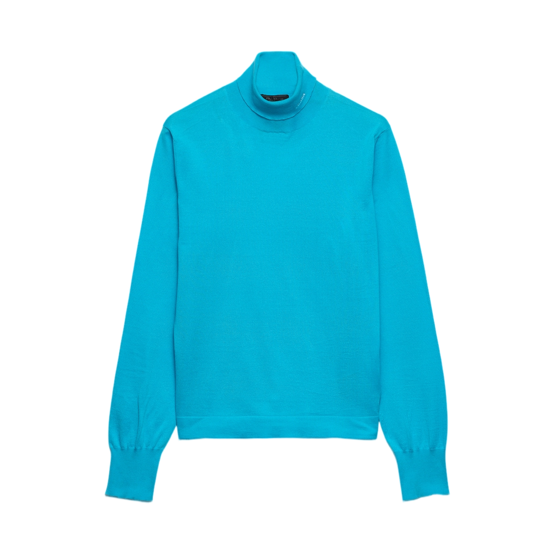 UMR675-1811-F0136 Prada Cotton Turtleneck Sweater Turquoise