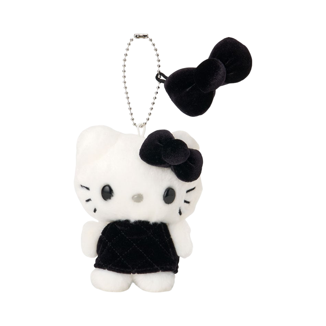 산리오 헬로 키티 미니어처 퀼트 마스코트 홀더 블랙(Sanrio Hello Kitty Miniature Quilt Mascot Holder Black)