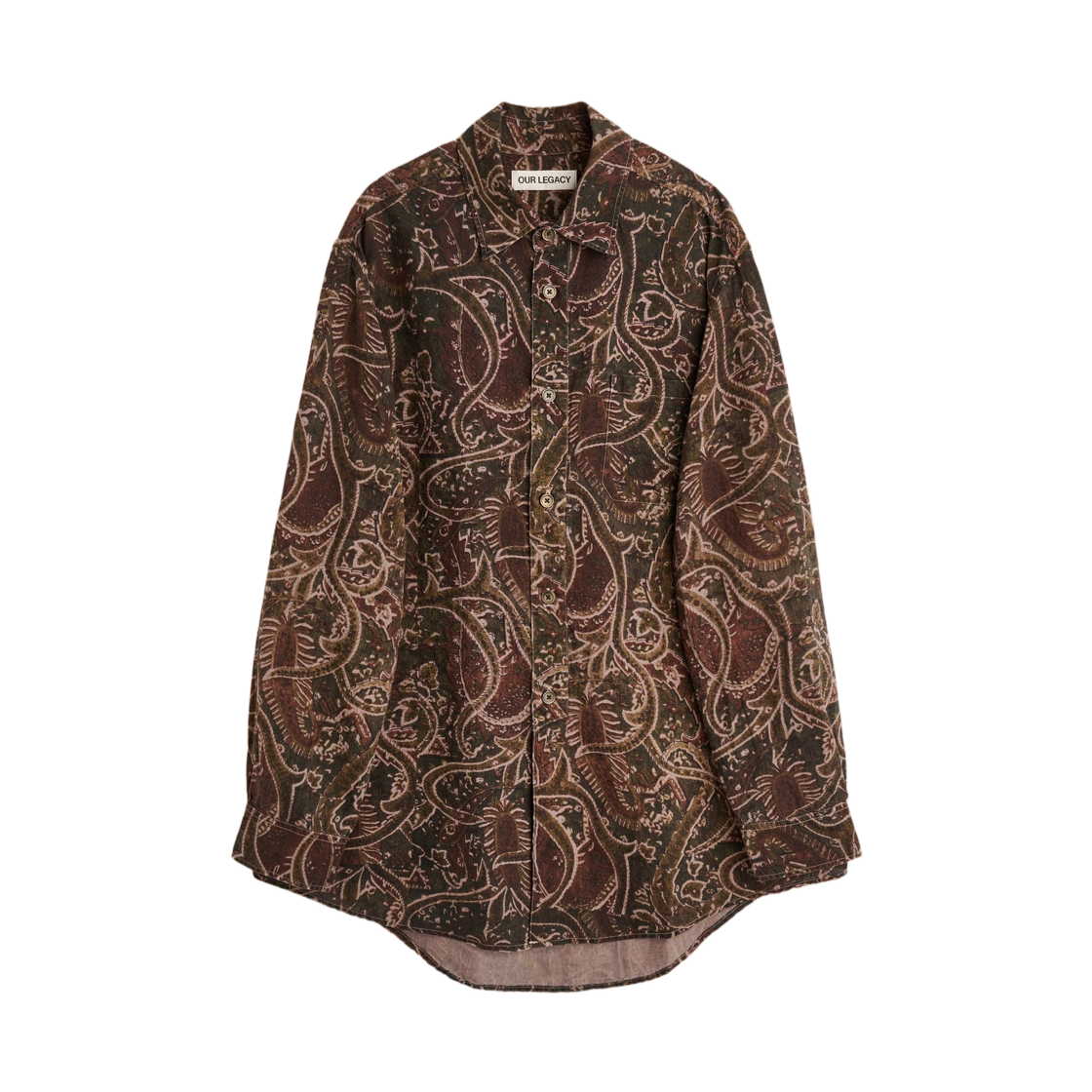 M2262VSP Our Legacy Vast Shirt Overdyed Snake Paisley Print
