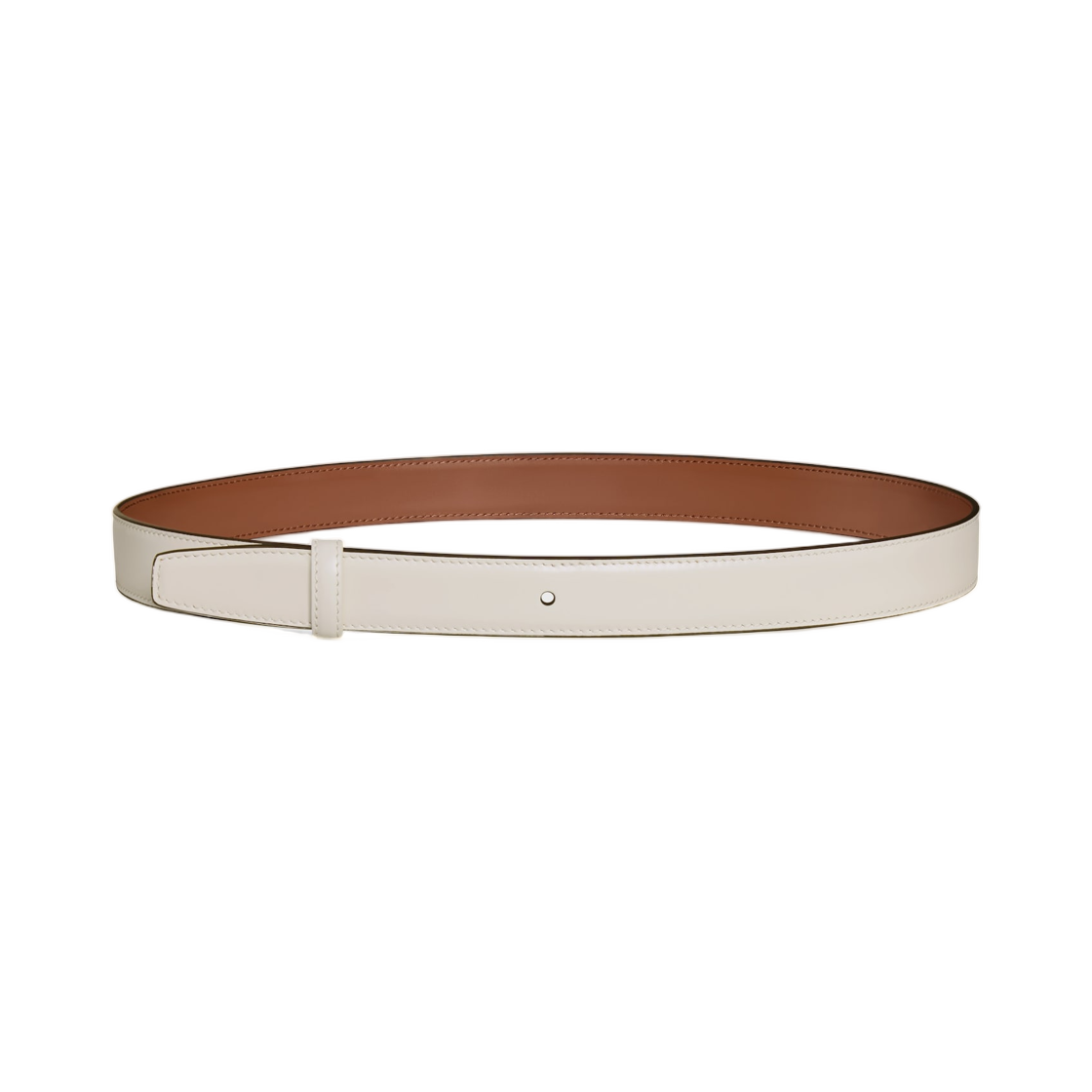 (W) 셀린느 미디움 25mm 리버시블 스트랩 토뤼옹 탄 라이스((W) Celine Medium 25mm Reversible Strap in Taurillon Tan Rice) - 2