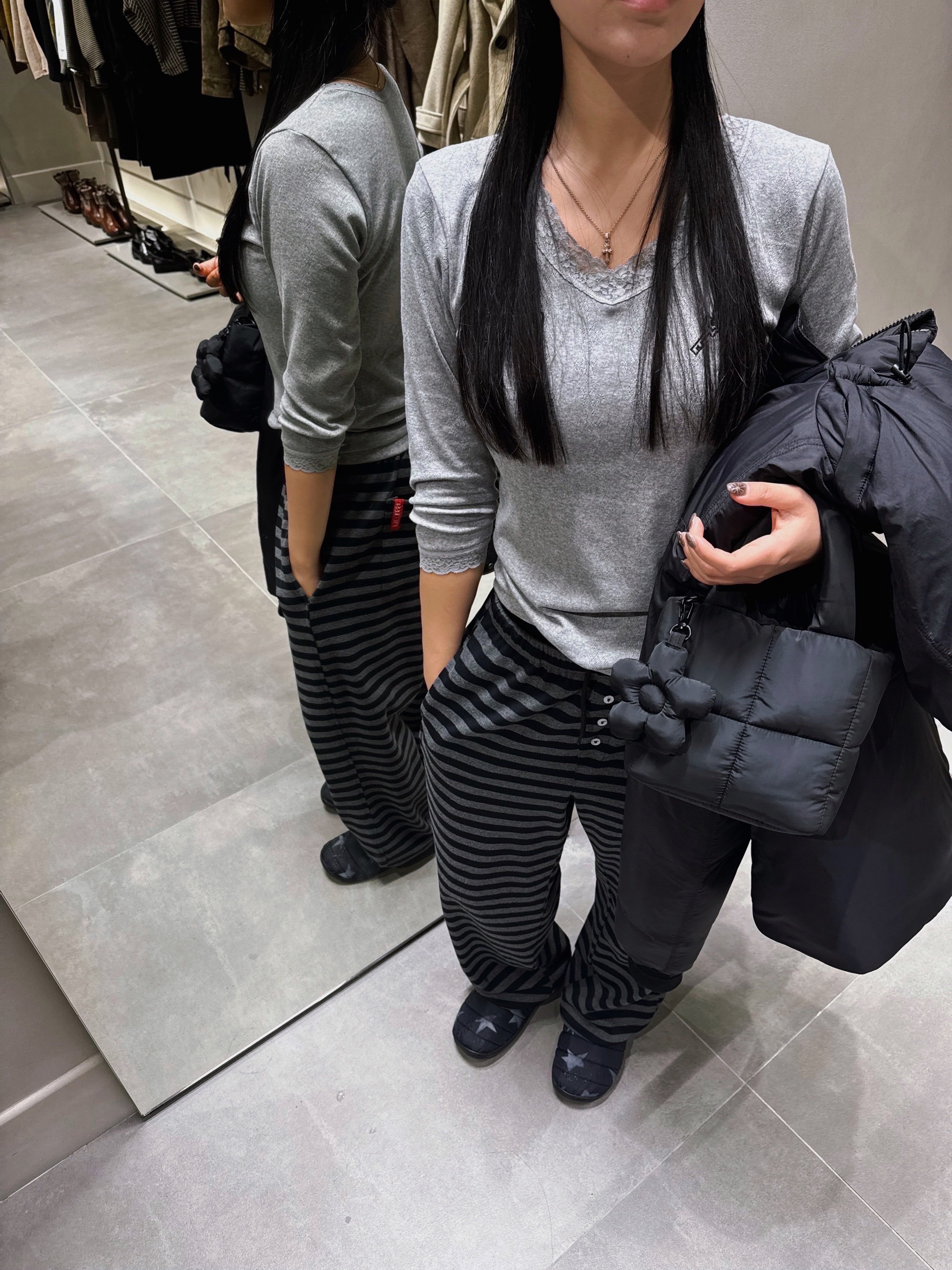 Subu Packable Exclusive Black, Lemaire Medium Croissant Bag Soft Grained Leather Dark Chocolate 착용 스타일 - 6