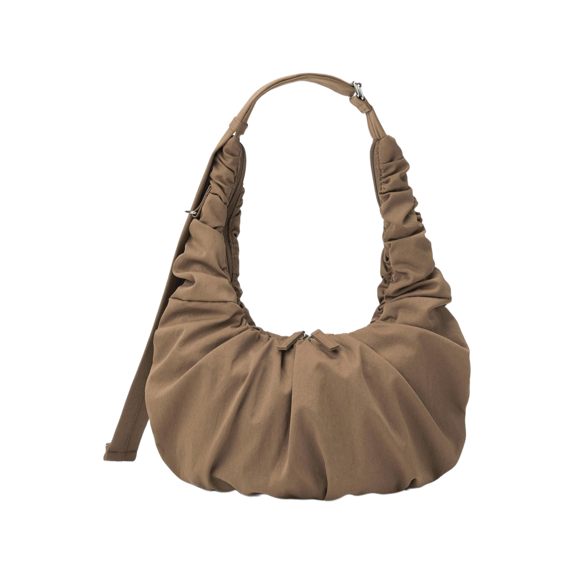 357610-36 GU Dumpling Shoulder Bag Brown