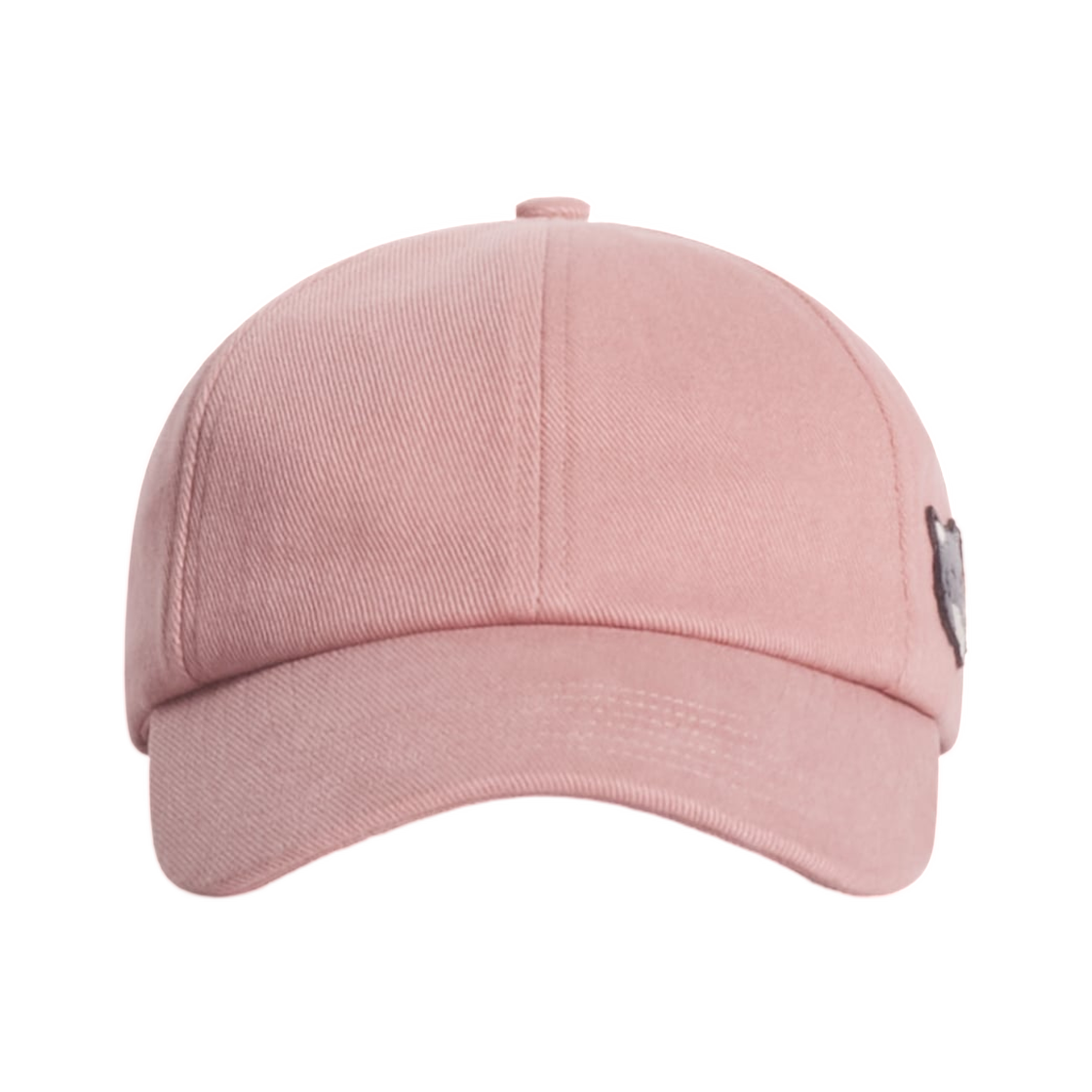 OM611CFWW9112-0544 Maison Kitsune Double Fox Head Faded Cap Faded Pink Clay