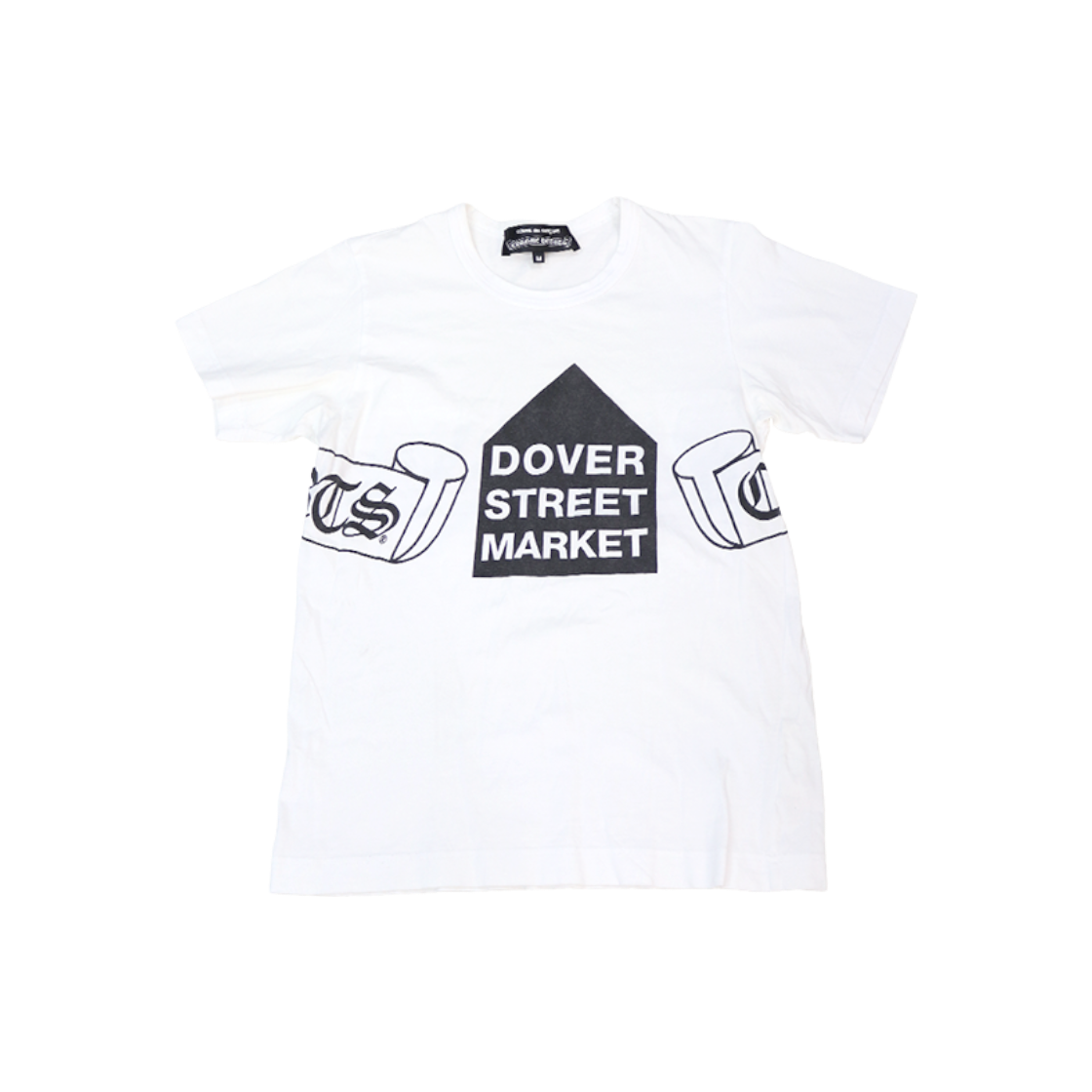 크롬하츠X꼼데가르송X도버스트릿마켓 화이트 반팔 티셔츠 A-C46858(Chrome Hearts x Comme des Garcons x Dover Street Market White T-Shirt A-C46858)
