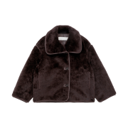(W) Arket Short Pile Jacket Brown