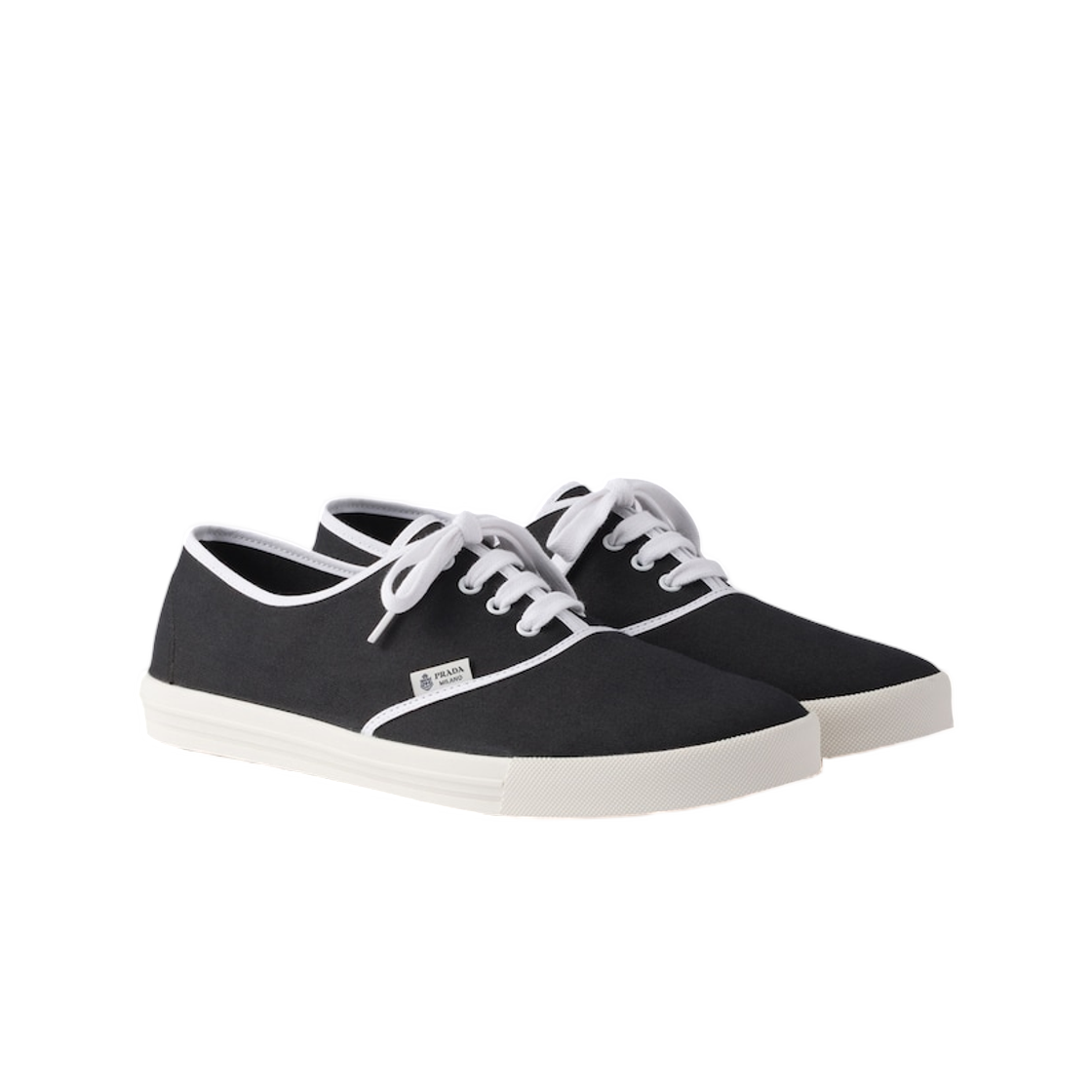 프라다 드릴 패브릭 스니커즈 블랙(Prada Drill Fabric Sneakers Black) - 2