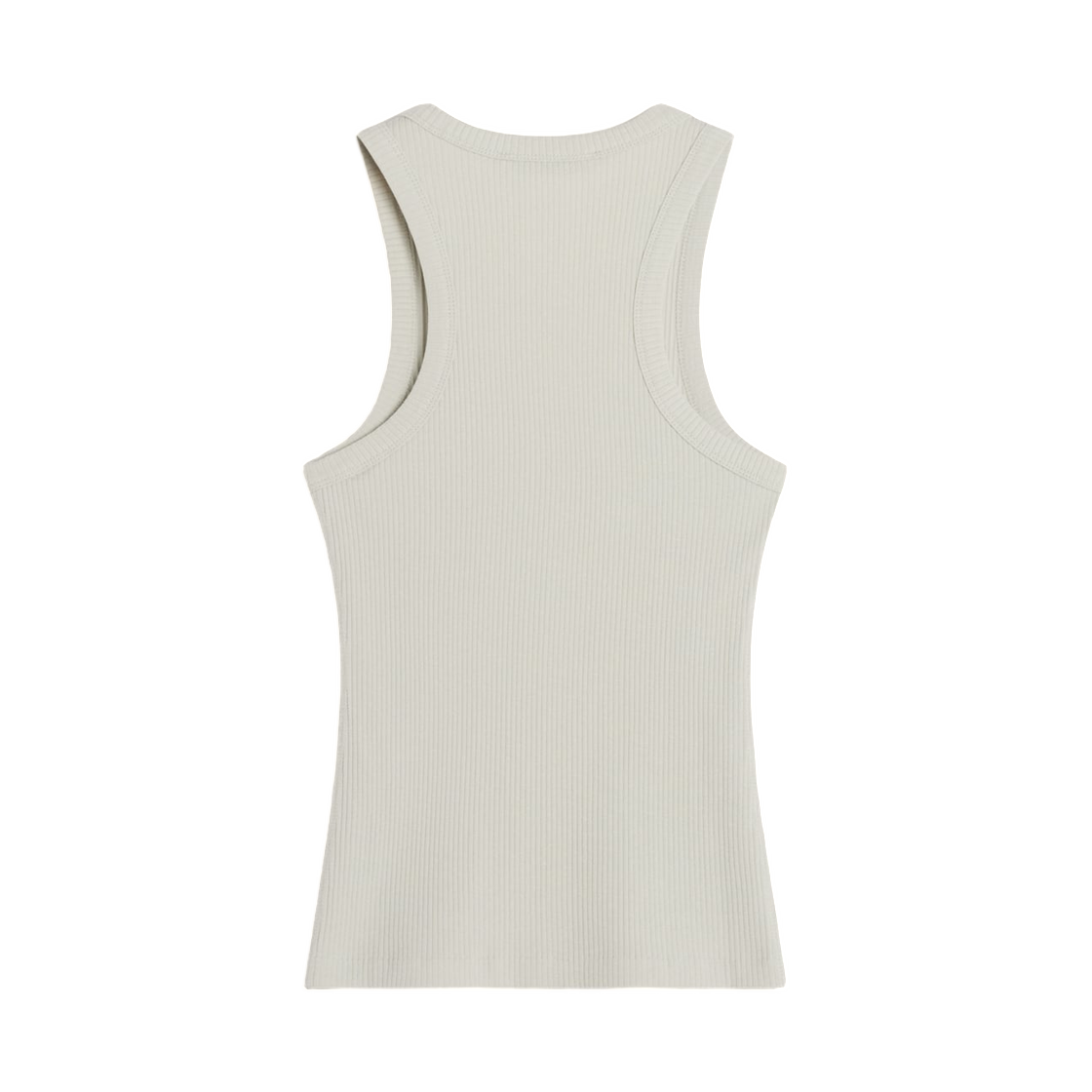 (W) 메종 키츠네 베이비 폭스 립드 탱크탑 미네랄 그레이((W) Maison Kitsune Baby Fox Ribbed Tank Top Mineral Gray) - 2