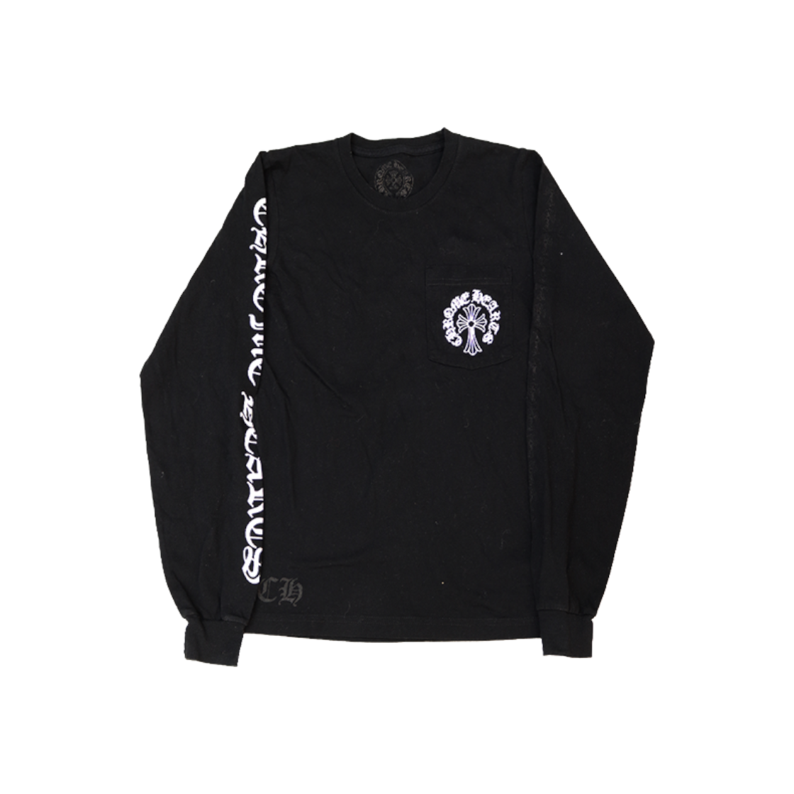ITR6AGAUQGVB Chrome Hearts Black Logo Long Sleeve T-Shirt A-C46855