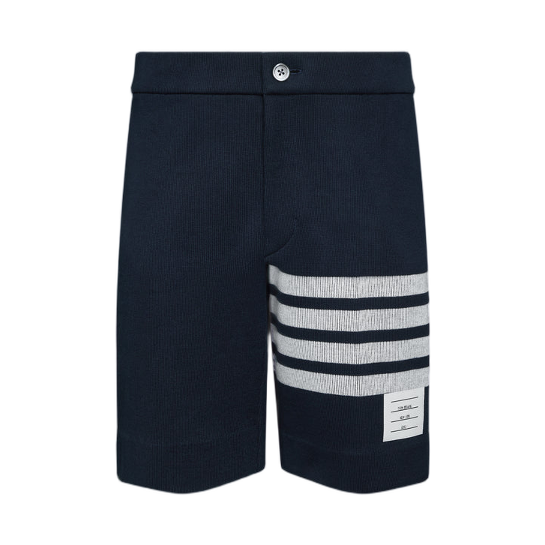 톰브라운 더블 페이스 니트 사선 버뮤다 쇼츠 네이비(Thom Browne Double Face Knit 4-Bar Bermuda Shorts Navy)