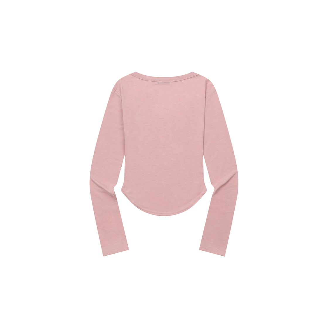 무센트 마리엘 스퀘어넥 굴림 크롭 긴팔 티 (6컬러) 핑크(MUCENT Mariel Square Neck Crop T (6Color) Pink) - 2