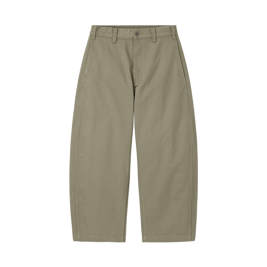 359790-54 GU Heavy Cotton Barrel Leg Pants Green
