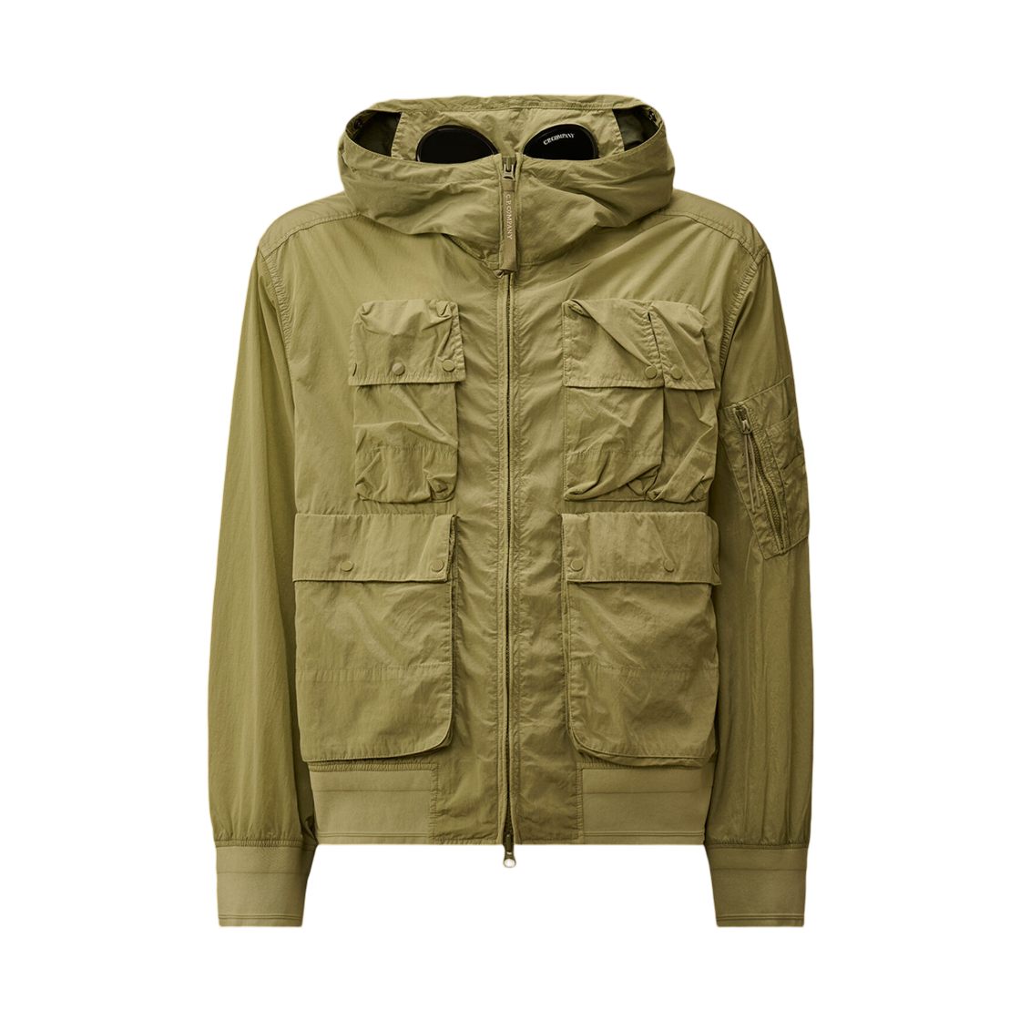 20CMOW005A005904D610 C.P. Company Chrome-R Goggle Jacket Moss Gray Green - 26SS