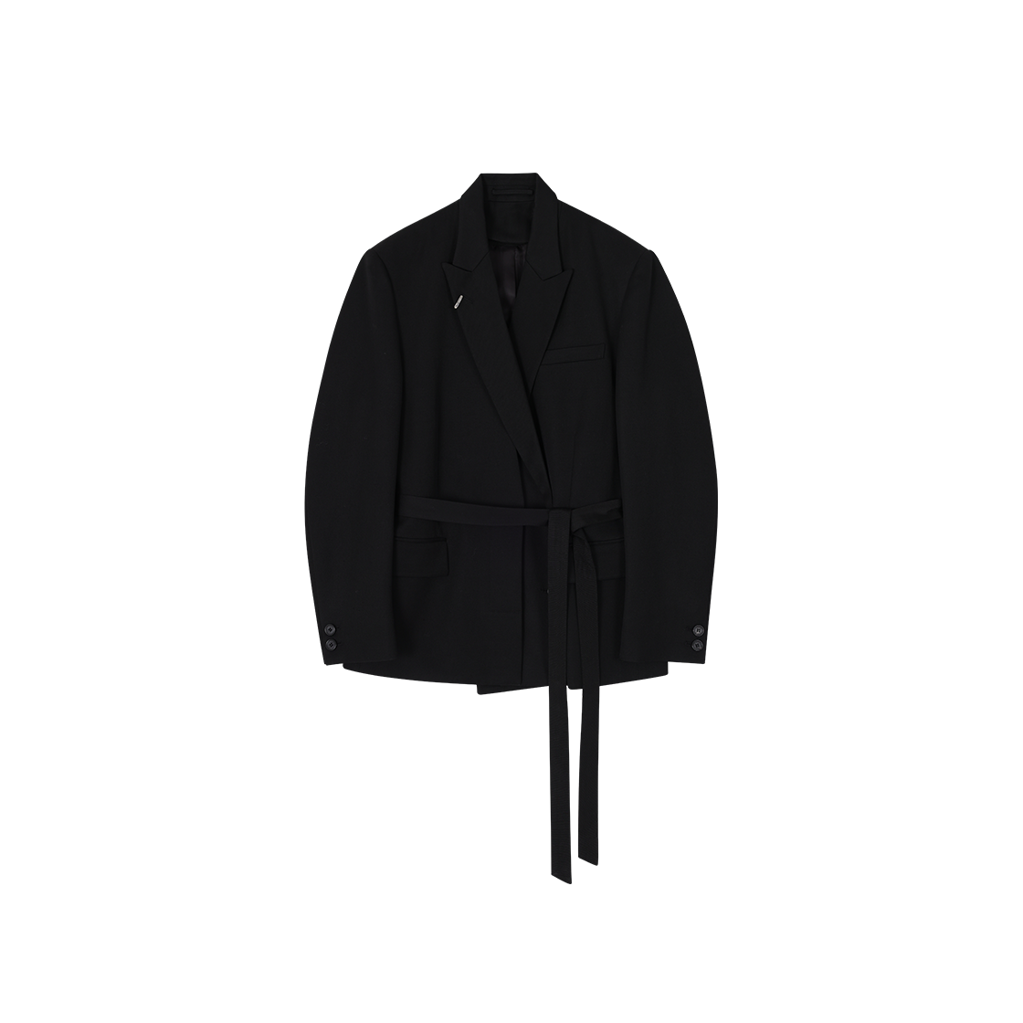 (W) 송지오 레이어드 더블 브레스트 자켓 블랙