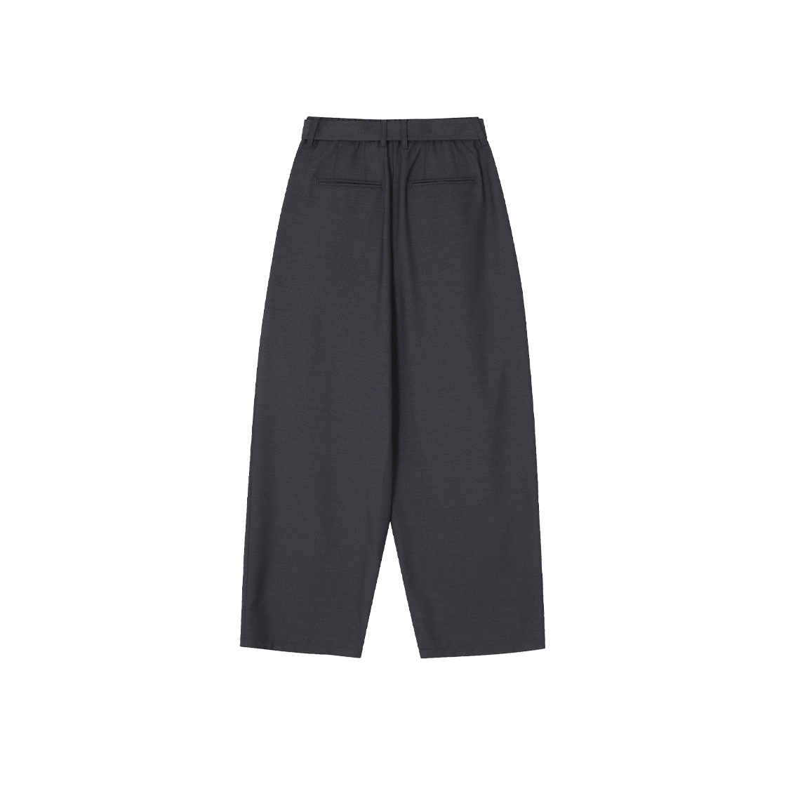 (W) 송지오 세미 와이드 벨티드 팬츠 차콜((W) SONGZIO Semi Wide Belted Pants Chacoal) - 2