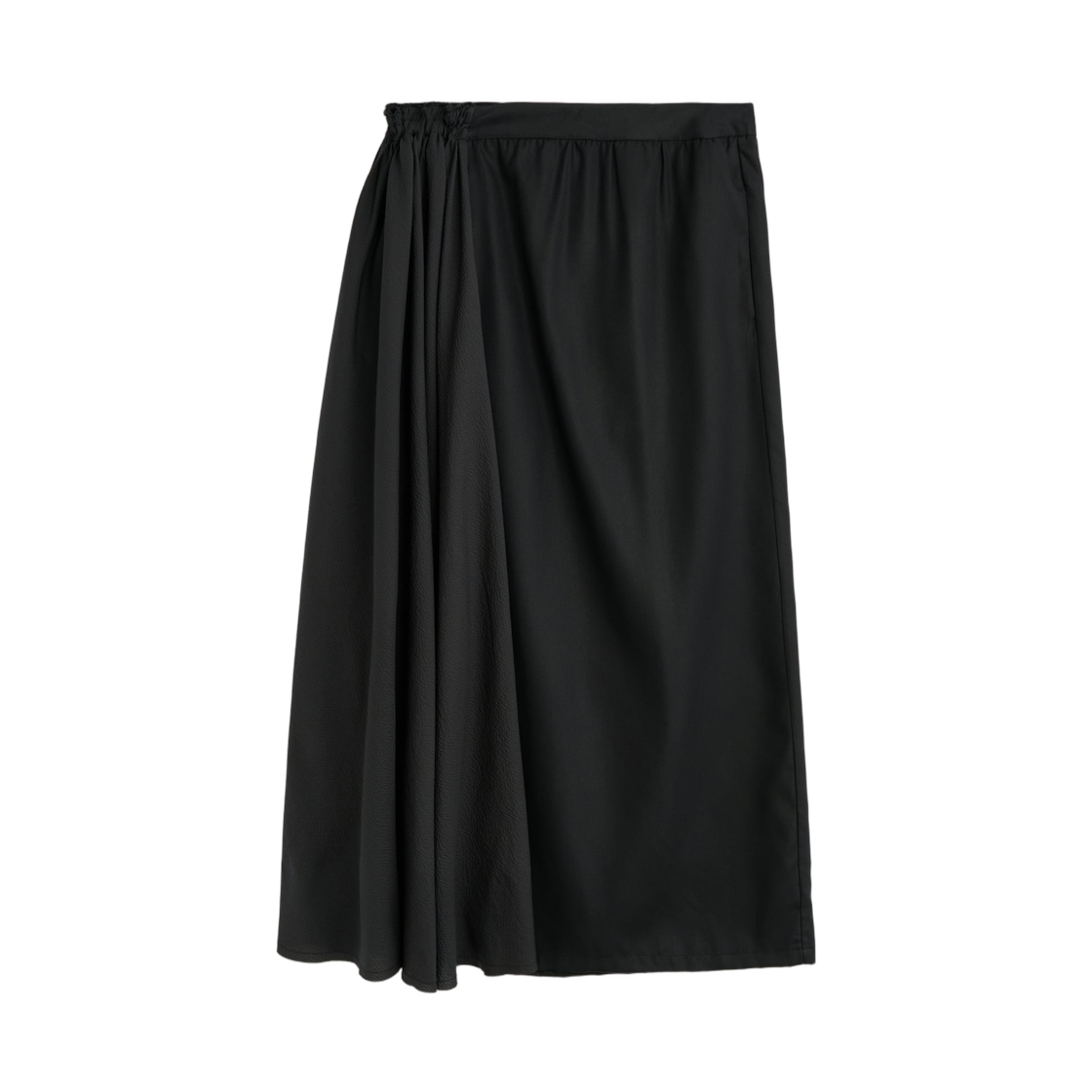 W2264BDB (W) Our Legacy Beach Skirt Draping Black Lyocell