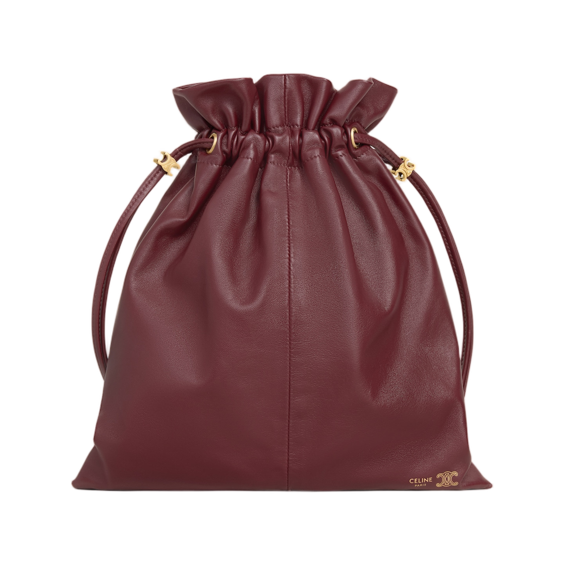123662J79-28PO Celine Small Crystal Pouch in Lambskin Syrah