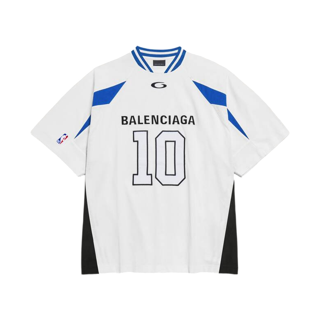 863852TTVW28487 Balenciaga x NBA Collaboration Oversized T-Shirt White Multicolor