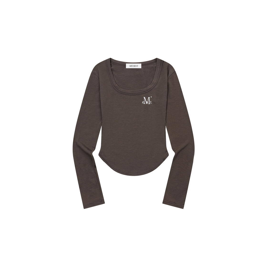 P0000BIE MUCENT Mariel Square Neck Crop T (6Color) Brown