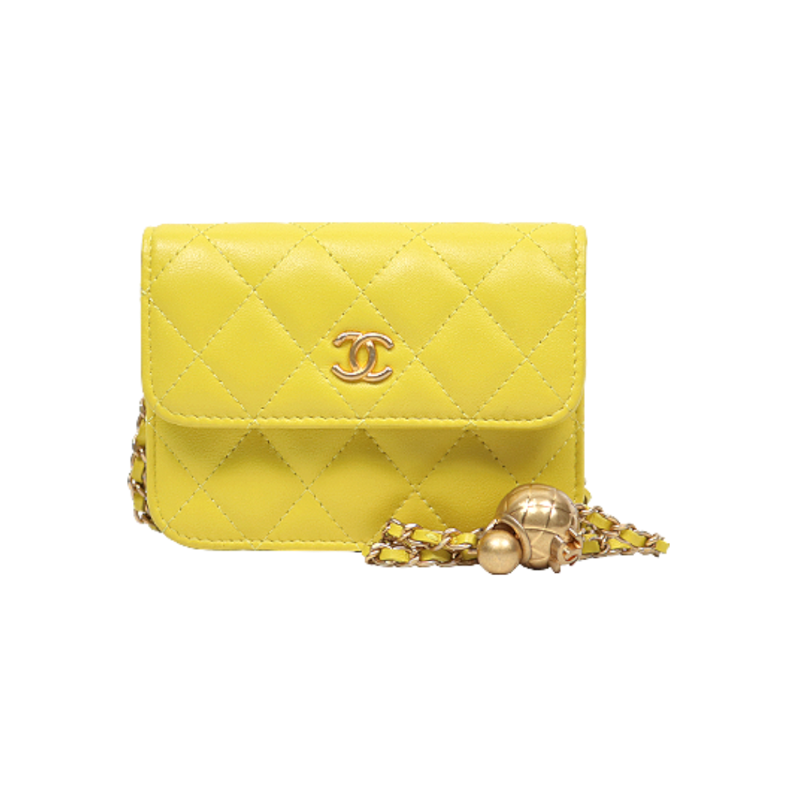 샤넬 미니 옐로우 골든볼 체인 크로스백 D-A47081(Chanel Mini Yellow Golden Ball Chain Crossbody Bag D-A47081) - 1