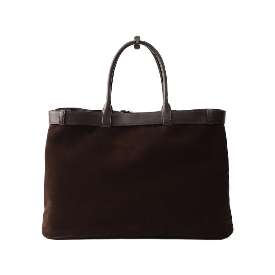 프라다 버클 스웨이드 백 벨트 다크 브라운(Prada Buckle Suede Bag with Belt Dark Brown) - 2