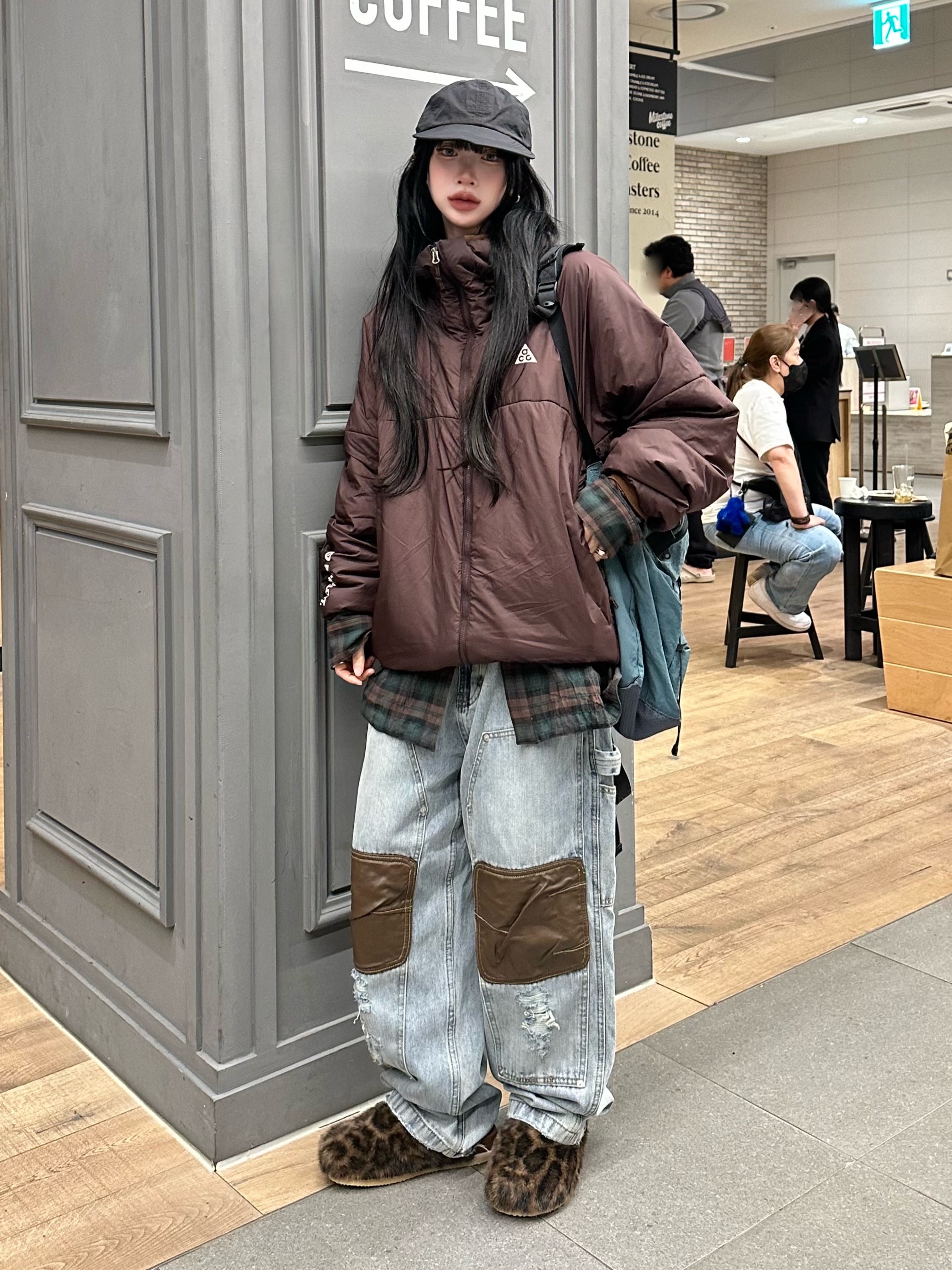 Nike ACG Therma-Fit ADV Rope De Dope Jacket Brown Basalt - Asia, [SS25] moif Uniform Cap Black NC 착용 스타일 - 1