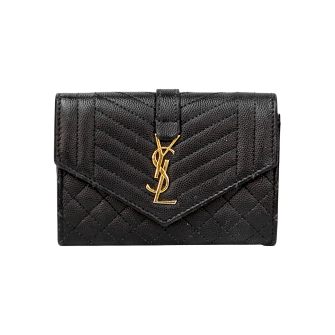 ITVTOB973JI9 Saint Laurent Black Leather Card Wallet C-B46681