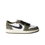 (GS) Jordan 1 Retro Low OG Medium Olive and Summit White